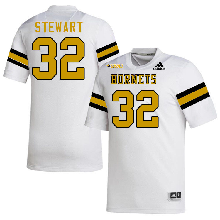 Alabama State Hornets #32 Gavin Stewart College Football Jerseys Stitched Sale-White